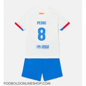 Barcelona Pedri Gonzalez #8 Udebane Trøje Børn 2023-24 Kortærmet (+ Korte bukser)